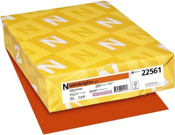 Neenah Paper - Orbit Orange Colored Copy Paper - Use with Laser Printers, Inkjet Printers, Copiers - Apex Tool & Supply