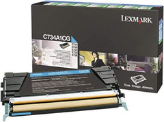 Lexmark - Cyan Toner Cartridge - Use with Lexmark C734, C736, X734, X738 - Apex Tool & Supply