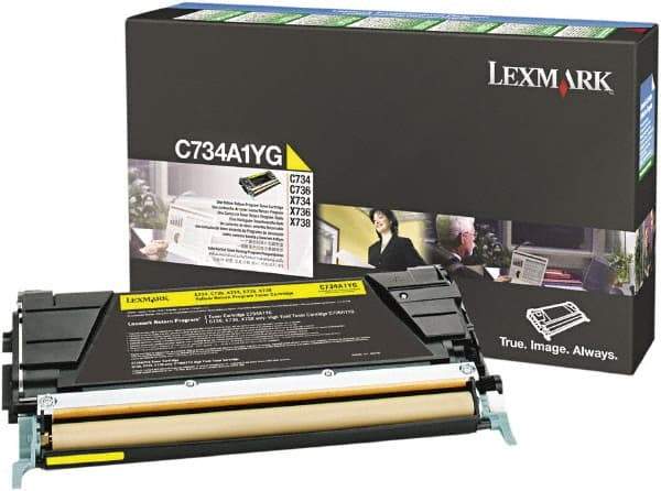 Lexmark - Yellow Toner Cartridge - Use with Lexmark C734, C736, X734, X738 - Apex Tool & Supply