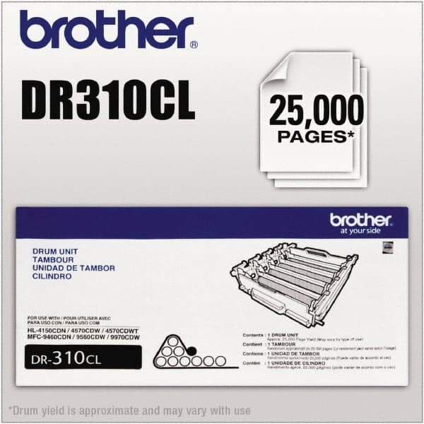 Brother - Black Drum Unit - Use with Brother HL-4150CDN, 4570CDW, 4570CDWT, MFC-9460CDN, 9560CDW, 9970CDW - Apex Tool & Supply