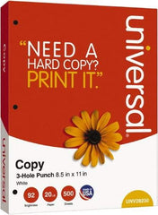 UNIVERSAL - White Copy Paper - Use with Laser Printers, Copiers, Plain Paper Fax Machines - Apex Tool & Supply