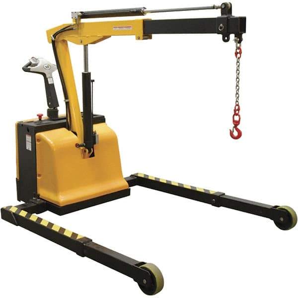 Vestil - 2,500 Lb Load Capacity, Steel Electric Floor Crane - 8' 5/64" Span - Apex Tool & Supply