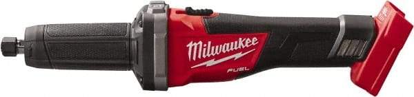 Milwaukee Tool - 1/4" Collet, 20,000 RPM, Inline Handle Electric Die Grinder - 18 Volts - Apex Tool & Supply