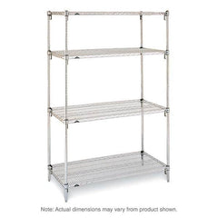 Metro - 2,000 Lb Capacity 4 Shelf Wire Shelving - Starter Unit - Apex Tool & Supply