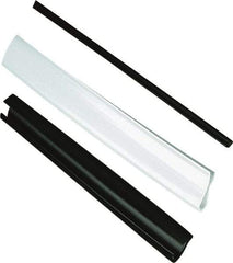 Caplugs - High-Density Polyethylene Edge Liner - 0.22" Wide x 0.1598" Deep, 0.07 to 0.121" Hard Metal Thickness, Black - Apex Tool & Supply