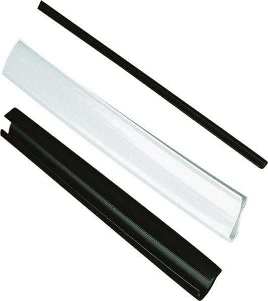 Caplugs - Vinyl Edge Liner - 3/4" Inside Width, 0.35" Deep, 0.38 to 0.759" Hard Metal Thickness, Black - Apex Tool & Supply