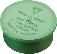 Caplugs - 1.088" ID, Round Head, Static Dissipative Plug - 5/8" Long, Low-Density Polyethylene, Black - Apex Tool & Supply