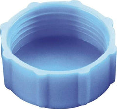 Caplugs - Round Head, Threaded Cap - 1/2" Long, High-Density Polyethylene, Blue - Apex Tool & Supply