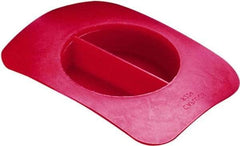 Caplugs - 0.79" ID, Round Head with Rectangular Flange Flange Plug - 1/2" Long, Low-Density Polyethylene, Red - Apex Tool & Supply