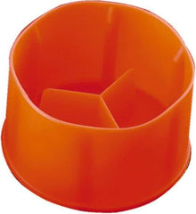 Caplugs - 2.23" ID, Round Head Connector Cap - 1-1/16" Long, Low-Density Polyethylene, Orange - Apex Tool & Supply