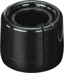 Caplugs - Round Head, Tear-Tab Tube Cap - Low-Density Polyethylene, Black - Apex Tool & Supply