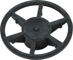 Caplugs - 0.809" ID, Pin Wheel Cap - 35/64" Long, Low-Density Polyethylene, Black - Apex Tool & Supply