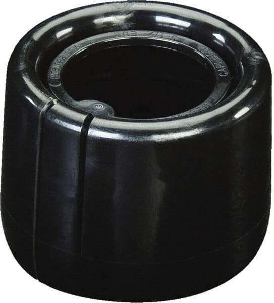 Caplugs - Round Head, Tear-Tab Tube Cap - Low-Density Polyethylene, Black - Apex Tool & Supply