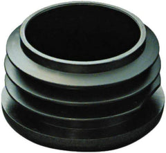 Caplugs - Round Finishing Plug for 14 to 20 Gauge Panels, for 2" Tube Diam - 2" OD, 0.59" Deep, Low-Density Polyethylene, Black - Apex Tool & Supply