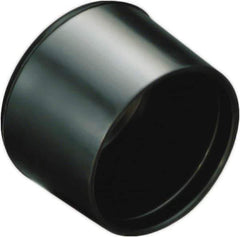 Caplugs - Round Head Finishing Cap - 45/64" Long, Low-Density Polyethylene, Black - Apex Tool & Supply