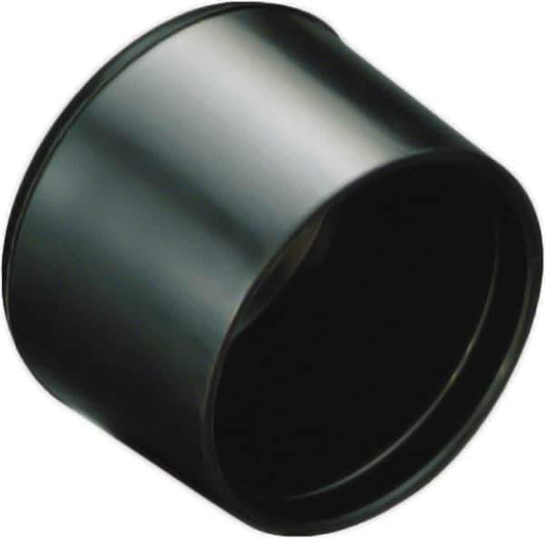 Caplugs - Round Head Finishing Cap - 63/64" Long, Low-Density Polyethylene, Black - Apex Tool & Supply