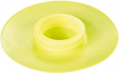 Caplugs - 1.18" ID, Push-On Flange Cap - 4.33" OD, 51/64" Long, Low-Density Polyethylene, Yellow - Apex Tool & Supply