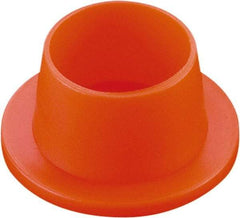 Caplugs - 1.66" ID, Round Head, Tapered Plug - 1.88" OD, 3/4" Long, Low-Density Polyethylene, Orange - Apex Tool & Supply