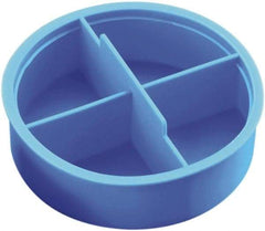 Caplugs - 3" ID, Round Head Tube Plug - 3.13" OD, 1" Long, Low-Density Polyethylene, Blue - Apex Tool & Supply