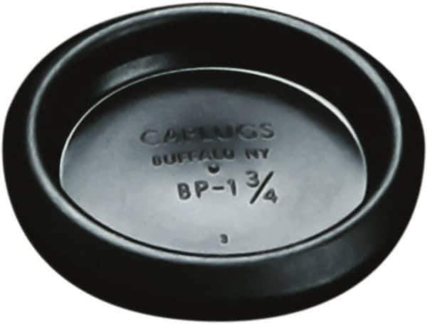 Caplugs - Button Finishing Plug for 0.02 to 0.1" Thick Panels, - 2.55" ID, 3" OD, 0.38" Deep, Low-Density Polyethylene, Black - Apex Tool & Supply