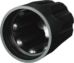 Caplugs - Serrated Round Head Sucker Rod Cap - High-Density Polyethylene, Black - Apex Tool & Supply