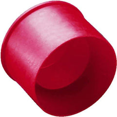 Caplugs - 0.67" ID, Round Head Tube & Nut Cap - 63/64" Long, Low-Density Polyethylene, Red - Apex Tool & Supply
