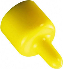 Caplugs - 0.24" ID, Pull-Tab Cap - 1-3/8" Long, Vinyl, White - Apex Tool & Supply