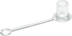 Caplugs - 0.36" ID, Round Head, Tethered Cap - 1-29/32" Long, Silicone, Natural (Color) - Apex Tool & Supply