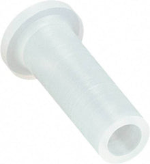 Caplugs - 7/16" ID, Round Head Cap with Flange - 61/64" Long, Silicone, Natural (Color) - Apex Tool & Supply