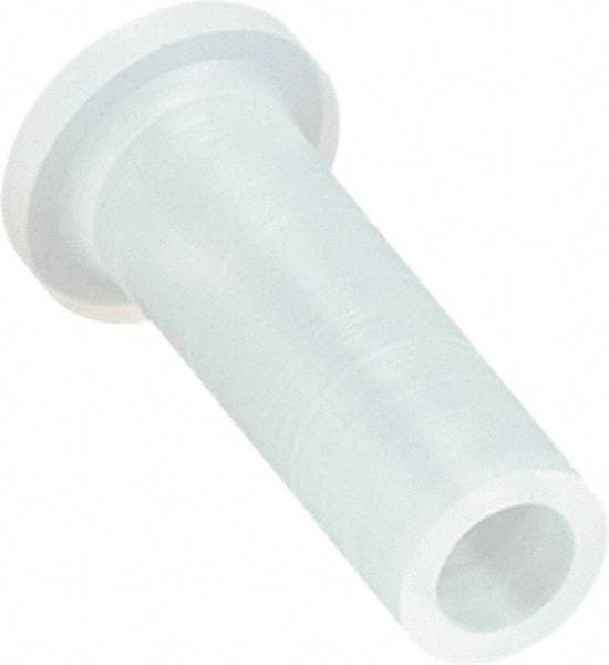Caplugs - 0.608" ID, Round Head Cap with Flange - 1-3/16" Long, Silicone, Natural (Color) - Apex Tool & Supply