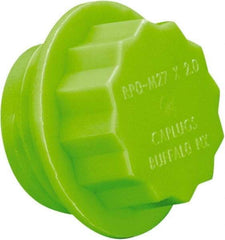 Caplugs - 12-Point Head, Threaded Plug - 34.54mm OD, Polypropylene, Green - Apex Tool & Supply