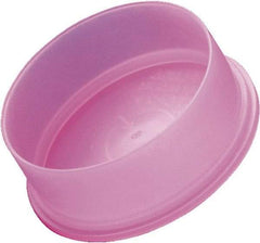 Caplugs - Round Head, Static Dissipative Cap - 2.43" OD, 19/32" Long, Polyethylene, Pink - Apex Tool & Supply