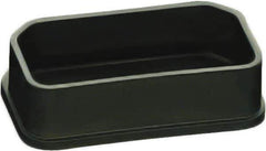 Caplugs - 1.611" x 1.14", Conductive, Rectangular Head Cap/Plug - 43/64" Long, Polyethylene Copolymer, Black - Apex Tool & Supply