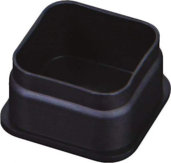 Caplugs - Square Head Tube Plug - 0.734 x 0.734" OD, 7/16" Long, Low-Density Polyethylene, Black - Apex Tool & Supply