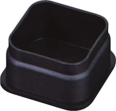 Caplugs - Square Head Tube Plug - 0.86 x 0.86" OD, 7/16" Long, Low-Density Polyethylene, Black - Apex Tool & Supply