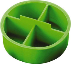Caplugs - 2.47" ID, Round Head, Tapered Tube Plug - 2.63" OD, 1" Long, Low-Density Polyethylene, Green - Apex Tool & Supply