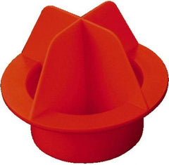 Caplugs - 1-19/64" ID, Pull-Tab Tube Plug - 1.88" OD, 3/4" Long, Low-Density Polyethylene, Orange - Apex Tool & Supply