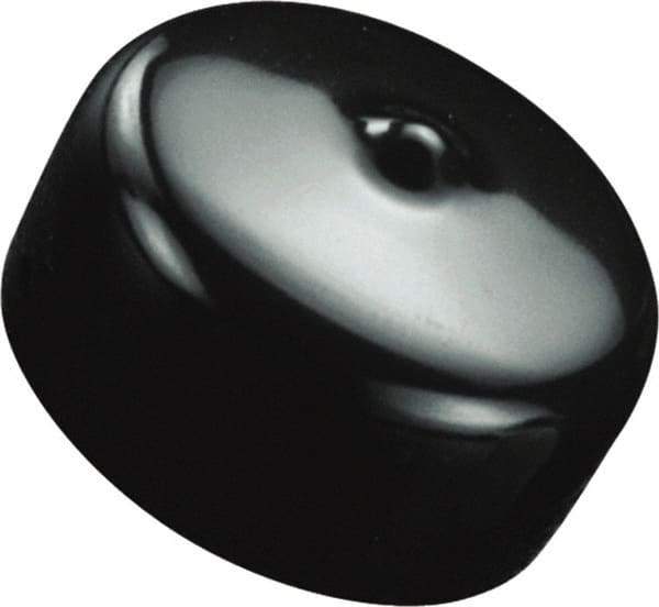 Caplugs - 0.172" ID, Flexible, Round Head Masking Cap - 1/2" Long, Vinyl, Black - Apex Tool & Supply