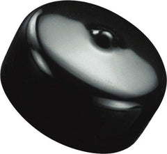 Caplugs - 0.234" ID, Flexible, Round Head Masking Cap - 0.32" OD, 1" Long, Vinyl, Black - Apex Tool & Supply