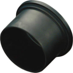 Caplugs - 0.601" ID, Conductive, Round Head Plug - 0.76" OD, 9/16" Long, Polyethylene Copolymer, Black - Apex Tool & Supply