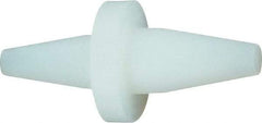 Caplugs - 0.2" (End 1) & 0.23" (End 2) ID, Round Head, Tapered Double-Ended Plug with Washer - 5/16" OD, Silicone, Natural (Color) - Apex Tool & Supply