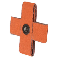 3″ × 3″ × 1″ Cross Pad 8-Ply 60 Grit 1/4-20 Eyelet Ceramic Alumina - Apex Tool & Supply