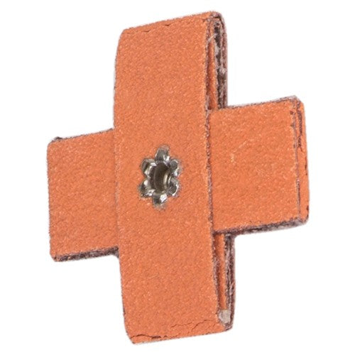2″ × 2″ × 3/4″ Cross Pad 8-Ply 80 Grit 8-32 Eyelet Ceramic Alumina - Apex Tool & Supply