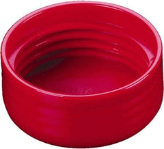 Caplugs - Round Head, Threaded Cap - Vinyl, Yellow - Apex Tool & Supply