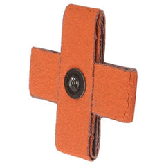 3″ × 3″ × 1″ Cross Pad 8-Ply 80 Grit 1/4-20 Eyelet Ceramic Alumina - Apex Tool & Supply