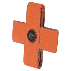 3″ × 3″ × 1″ Cross Pad 8-Ply 120 Grit 1/4-20 Eyelet Ceramic Alumina - Apex Tool & Supply