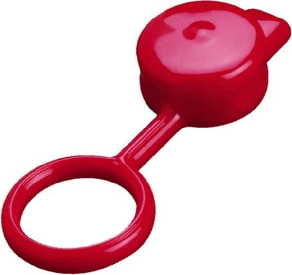 Caplugs - Round Head, Tethered Cap - 3/4" Long, Vinyl, Black - Apex Tool & Supply