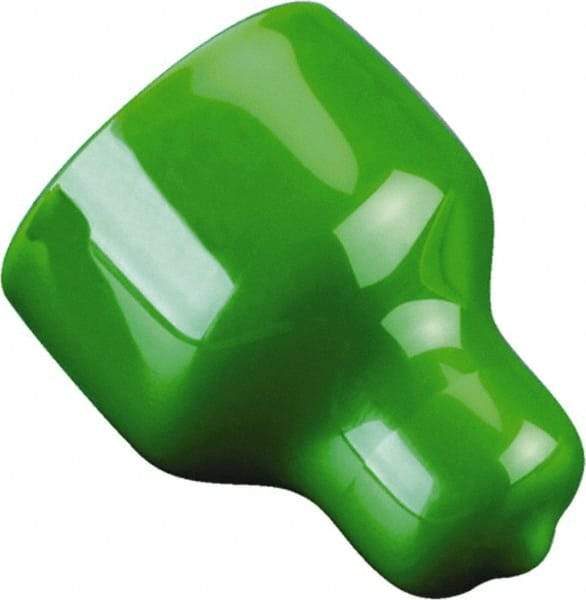 Caplugs - 1.041" ID, Pull-Tab, Round Head Cap - 1-3/8" Long, Vinyl, Green - Apex Tool & Supply