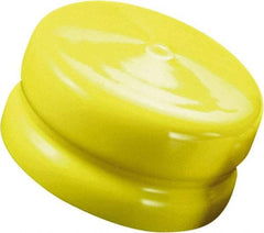 Caplugs - 1.15" ID, Push-On, Round Head Flange Cap - 1/2" Long, Vinyl, Black - Apex Tool & Supply