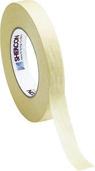 Caplugs - 4" Wide x 60 Yd Long Off-White Crepe Paper High Temperature Masking Tape - Series KD114000, 7.5 mil Thick - Apex Tool & Supply